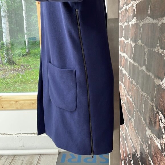 Harlowe & Graham Cardigan Jacket Open Front Blue Size Medium M - Picture 17 of 17